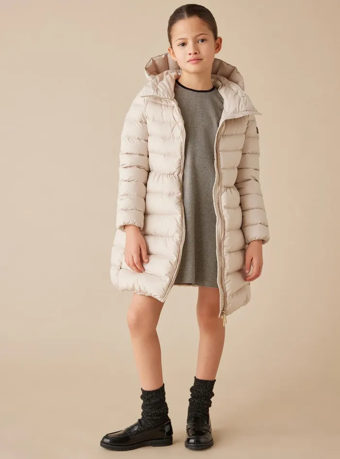 Downjackets Girl 216 Il Gufo Flared Down Jacket With Hood