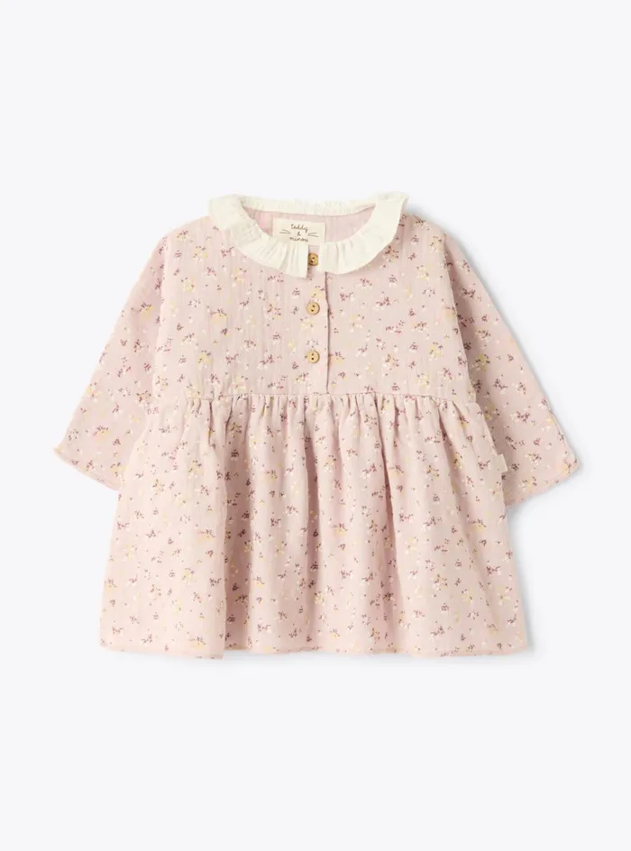 Dresses Baby 036 Il Gufo Organic Gauze Dress