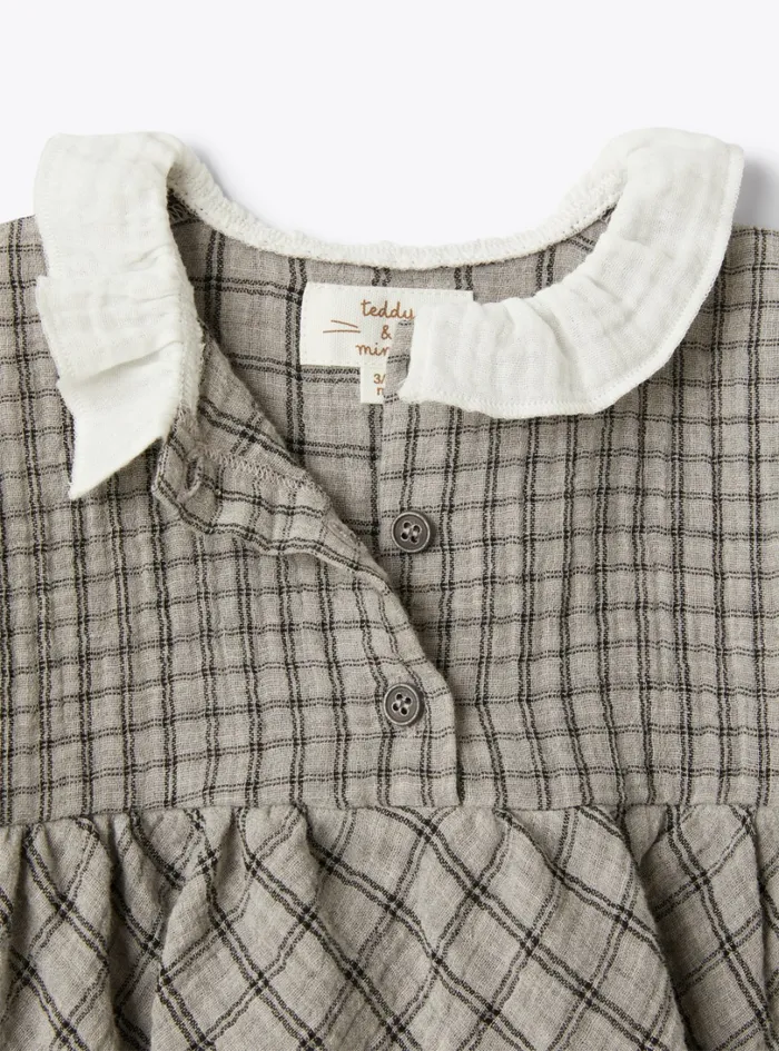 Dresses Baby 036 Il Gufo Organic Gauze Dress