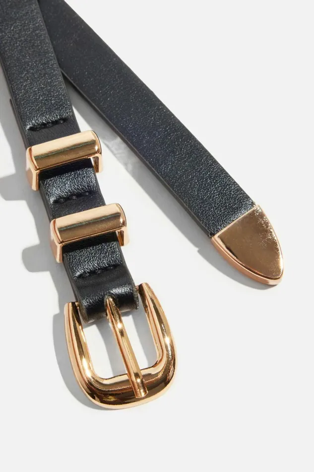 Dynamite Belts Women Classic Skinny Belt YELLOW