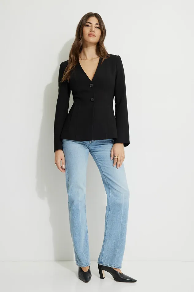 Dynamite Blazers and Vests Women Hourglass Blazer Black