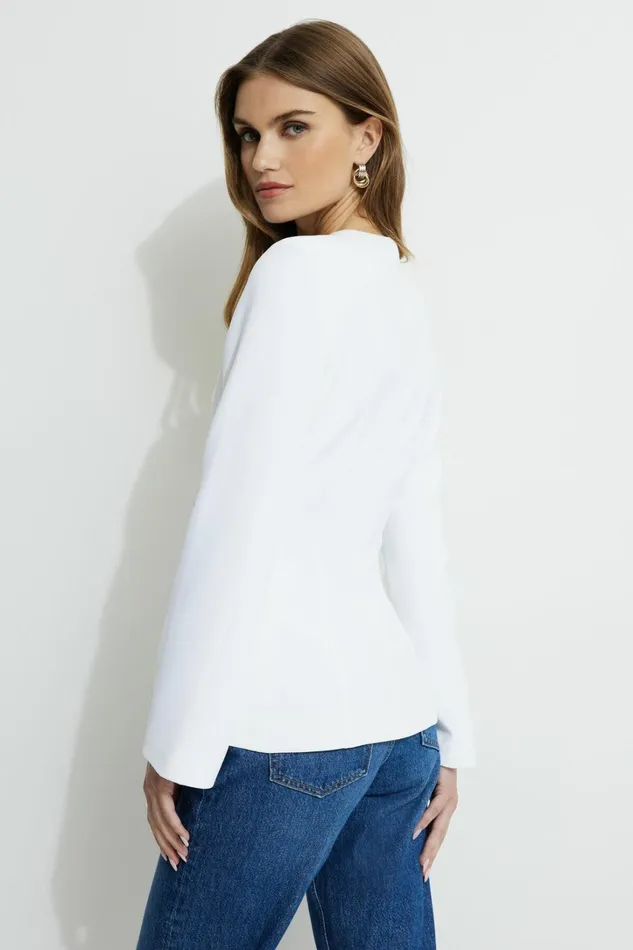 Dynamite Blazers and Vests Women Hourglass Blazer White