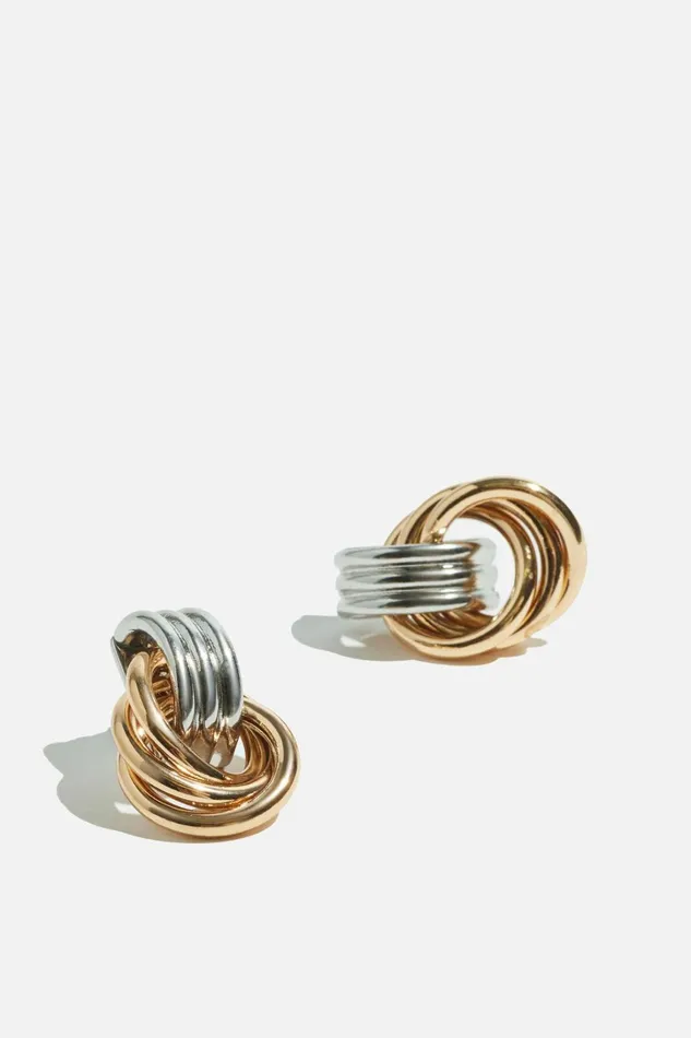 Dynamite Earrings Women Oversized Door Knocker Earrings Pink