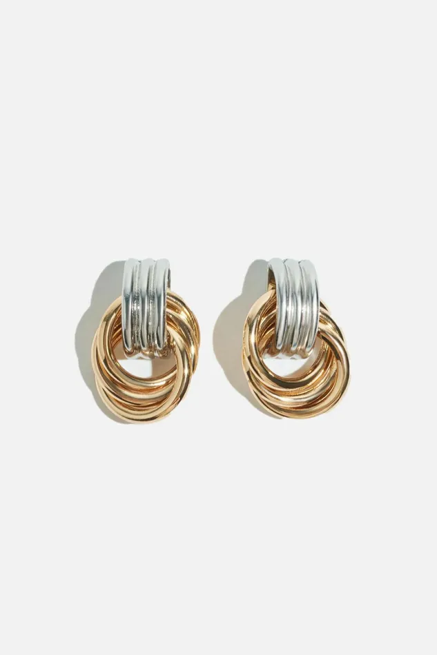 Dynamite Earrings Women Oversized Door Knocker Earrings Pink