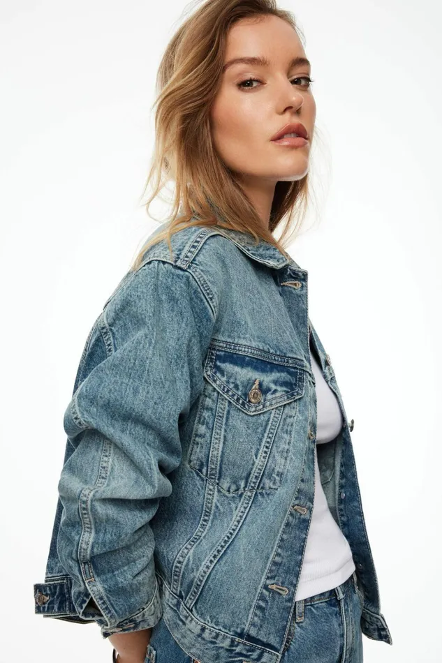 Dynamite Jeans and Denim Women Buttoned Denim Jacket Blue