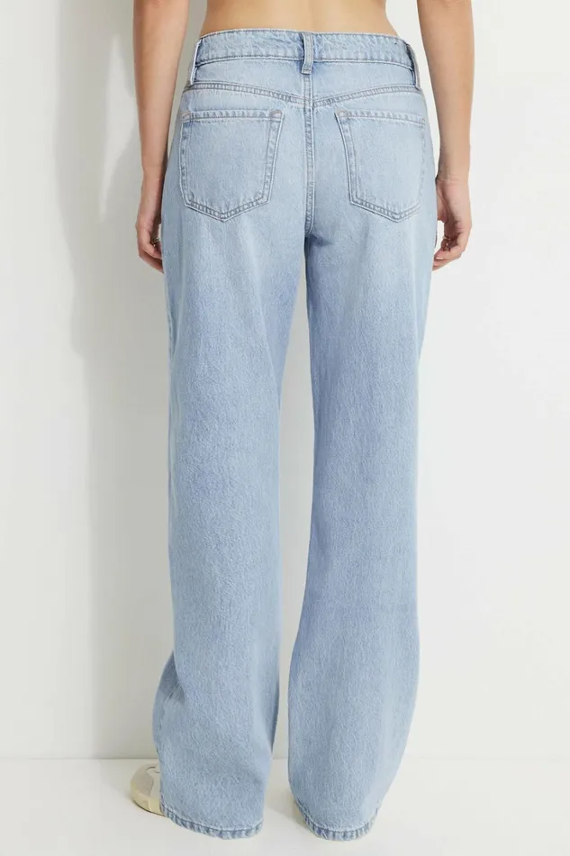 Dynamite Jeans and Denim Women Mika Relaxed Straight Jeans Blue