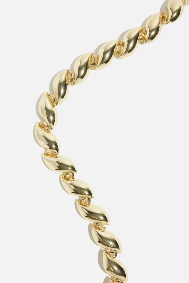 Dynamite Necklaces Women Wave Link Necklace YELLOW