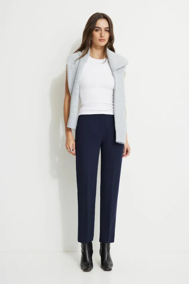 Dynamite Pants Women Emily Tailored Slim Ankle Pants Blue