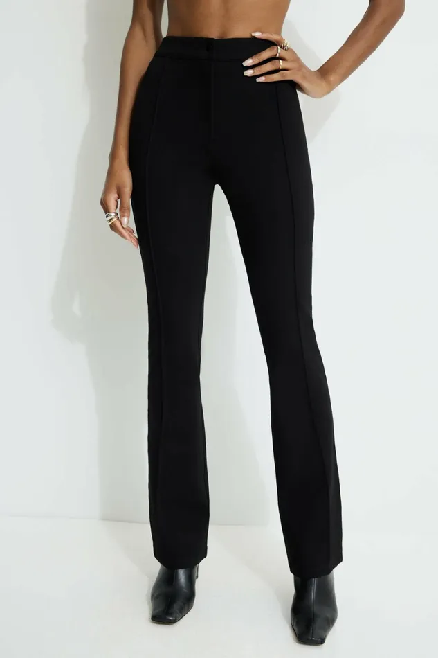 Dynamite Pants Women Front Seam Flared Leggings Black