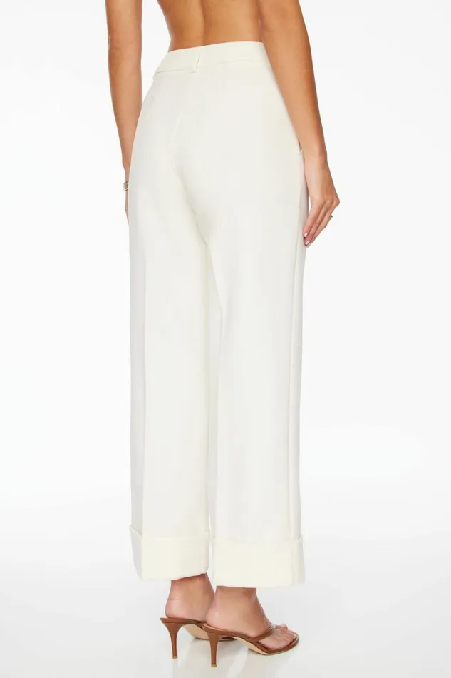 Dynamite Pants Women Max Cuffed Ankle Pants Beige
