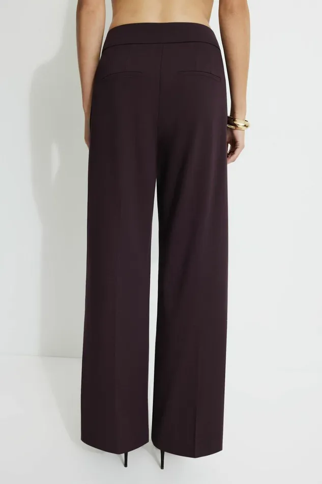Dynamite Pants Women Yasmin Straight Leg Pants BURGUNDY
