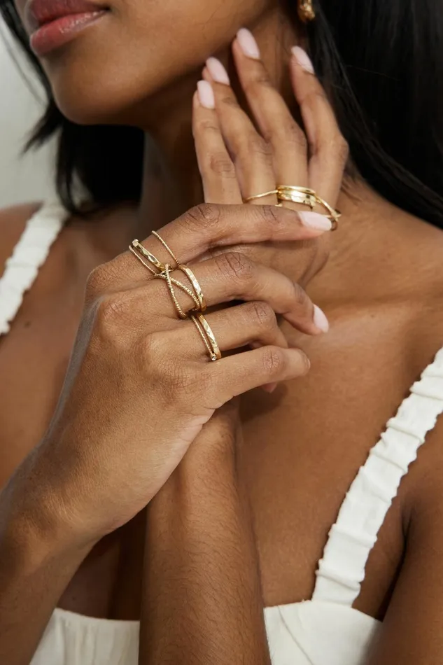 Dynamite Rings Women Delicate Rings MultiPack YELLOW