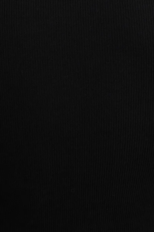 Dynamite Tops Women Olive Ribbed Crewneck TShirt Black