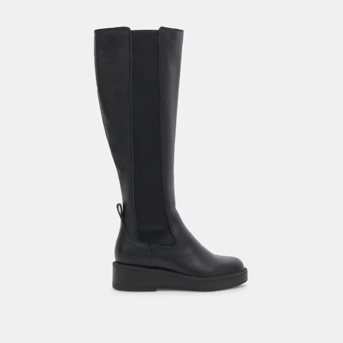 Eamon H2O Boots Black Leather Women Dolce Vita Boots and Booties