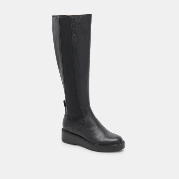 Eamon H2O Boots Black Leather Women Dolce Vita Boots and Booties