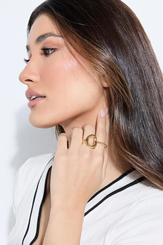 Ebony 2 Ring Pack In Gold Women Showpo Rings