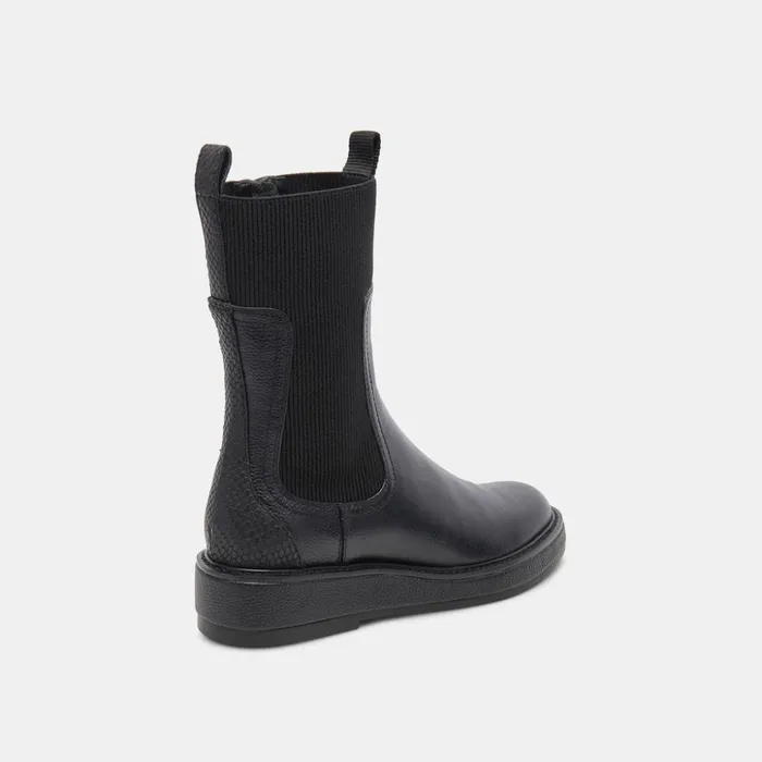 Elyse H2O Wide Boots Black Leather Women Dolce Vita Boots and Booties