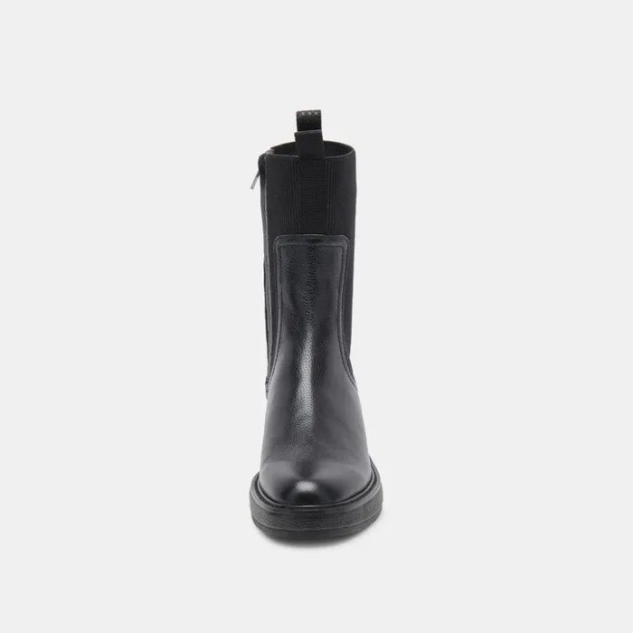 Elyse H2O Wide Boots Black Leather Women Dolce Vita Boots and Booties