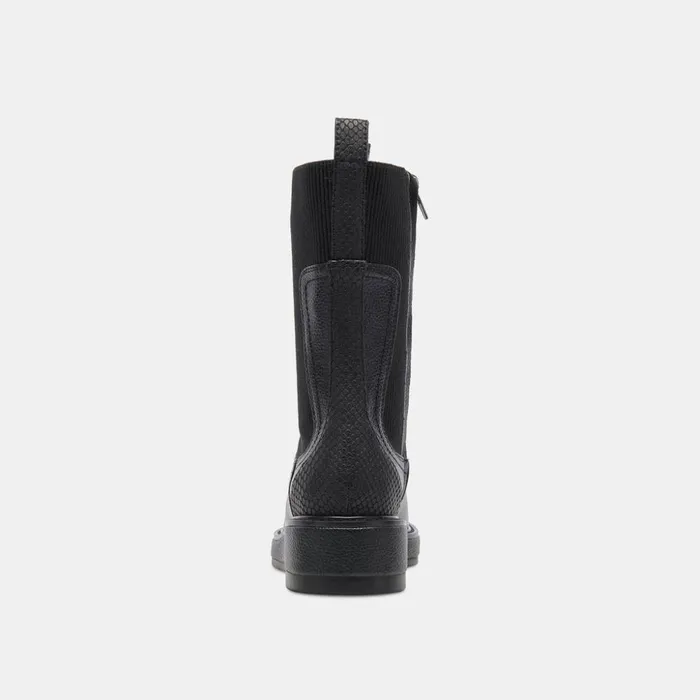 Elyse H2O Wide Boots Black Leather Women Dolce Vita Boots and Booties