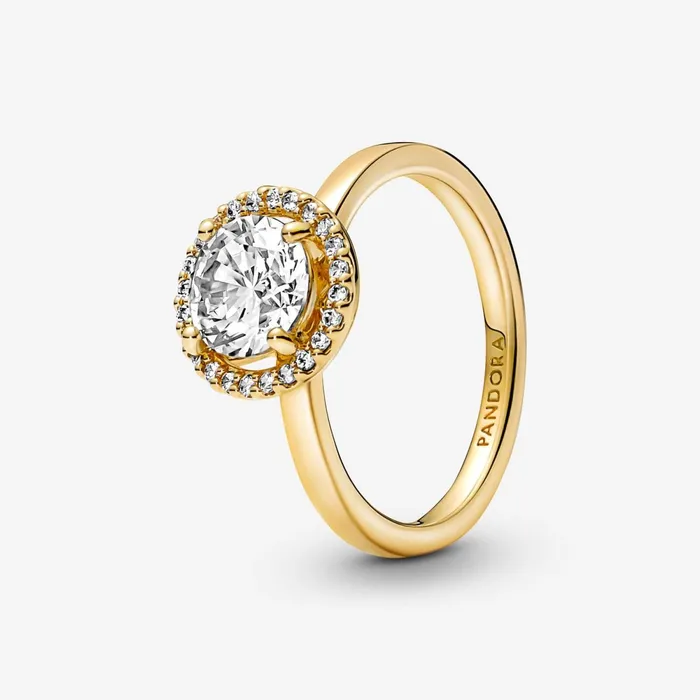Engagement Rings Women Pandora Sparkling Round Halo Ring