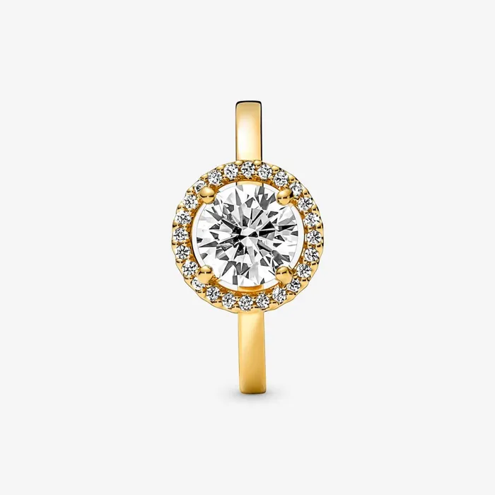 Engagement Rings Women Pandora Sparkling Round Halo Ring