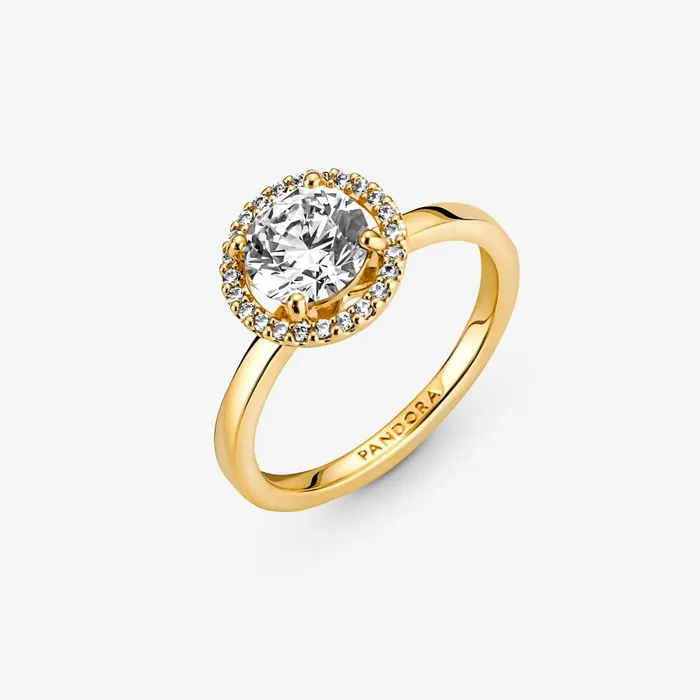Engagement Rings Women Pandora Sparkling Round Halo Ring