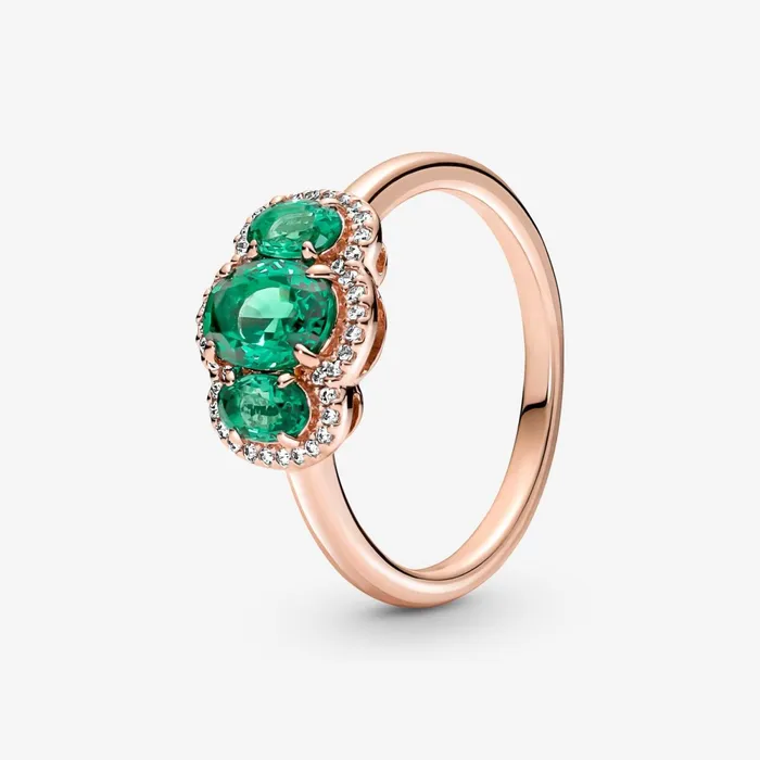 Engagement Rings Women Pandora Three Stone Vintage Ring