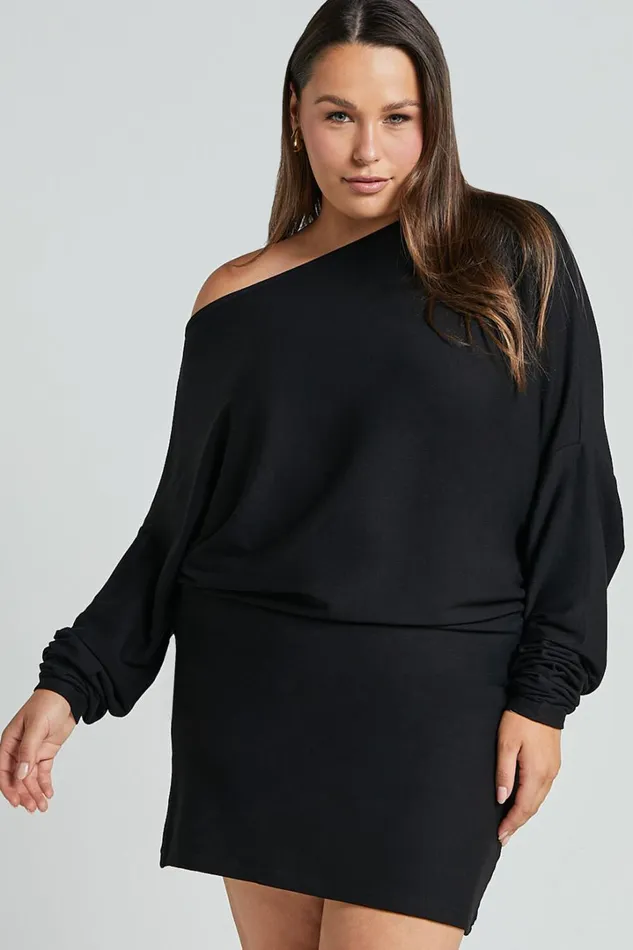 Fermina Mini Dress 8211 Long Sleeve Bodycon Dress In Black Women Showpo Basics