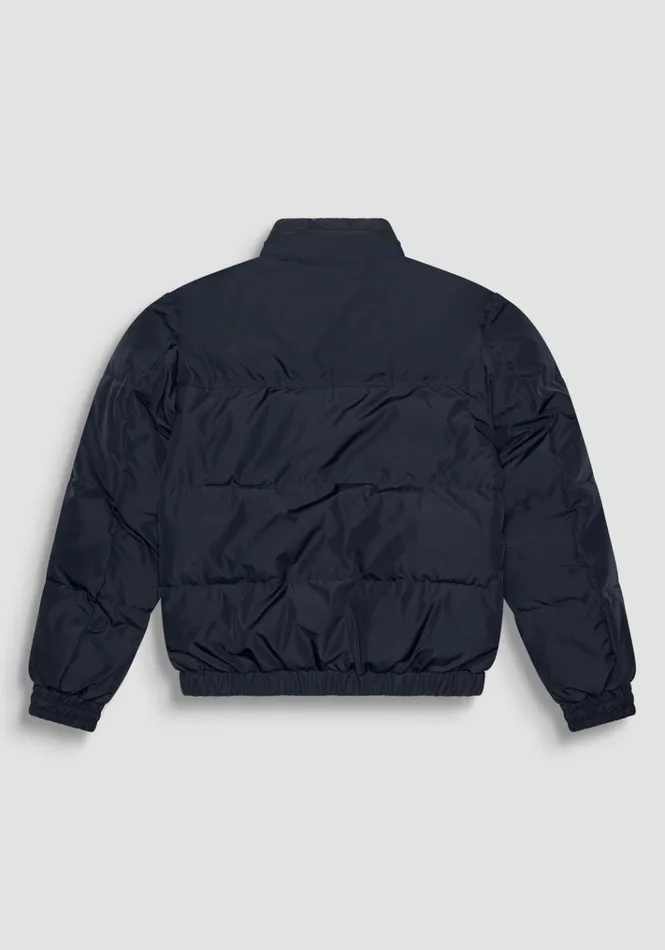Field Jackets And Coats Men Antony Morato Blue Regular Fit Down Jacket With Dupont Sorona Synthetic Padding And Logo Blue Ink