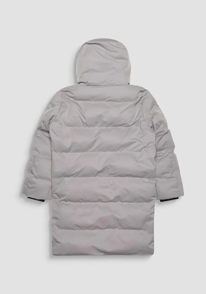 Field Jackets And Coats Men Antony Morato Long Regular Fit Down Jacket In Technical Fabric And Synthetic Padding Clay