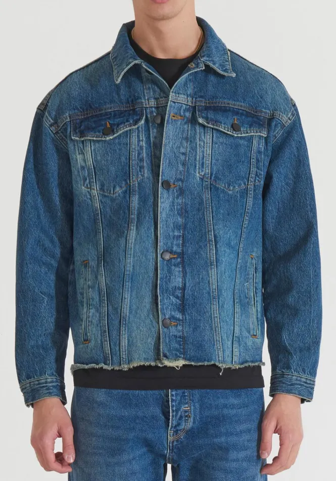 Field Jackets And Coats Men Antony Morato LooseFitting Denim Jacket Light Blue