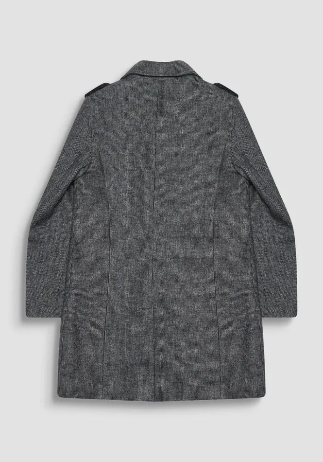 Field Jackets And Coats Men Antony Morato Regular Fit 034Richard034 Coat With Wool And Micro Pattern Black