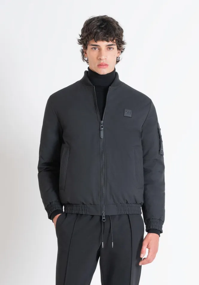 Field Jackets And Coats Men Antony Morato Regular Fit Black Bomber With Dupont Sorona Synthetic Padding Black Field Jackets And Coats Men Antony Morato Regular Fit Black Bomber With Dupont Sorona Synthetic Padding Black