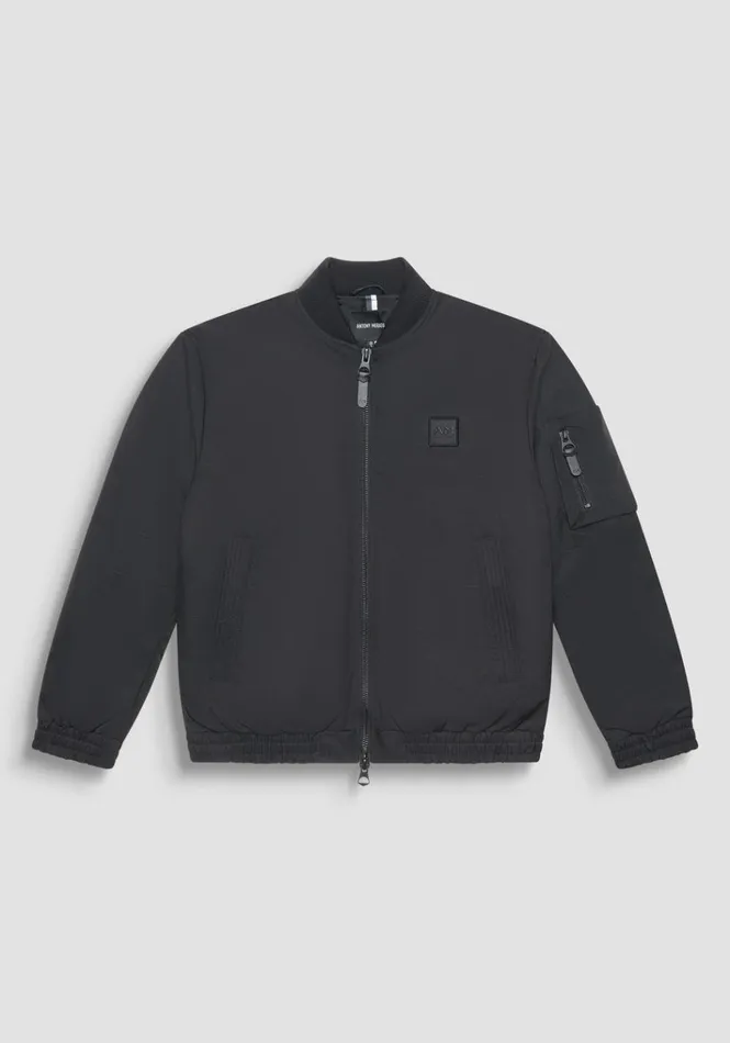 Field Jackets And Coats Men Antony Morato Regular Fit Black Bomber With Dupont Sorona Synthetic Padding Black