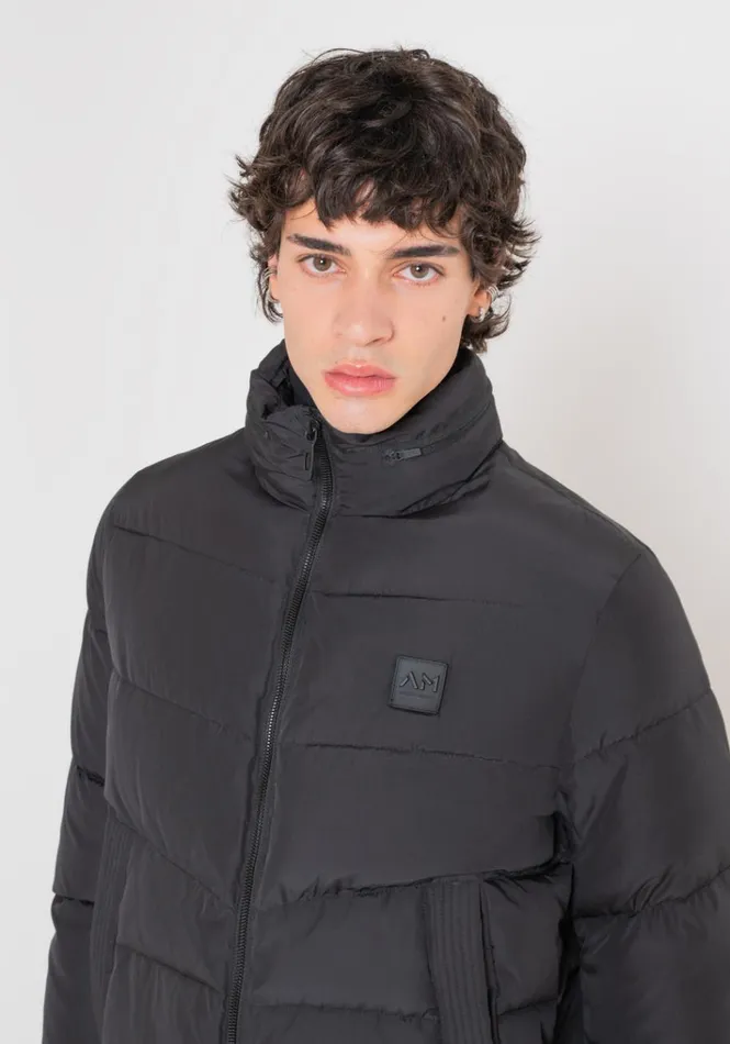 Field Jackets And Coats Men Antony Morato Regular Fit Down Jacket In Black With Dupont Sorona Synthetic Padding Black