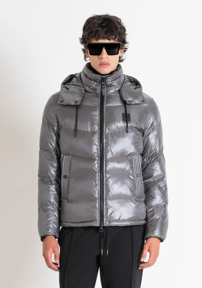 Field Jackets And Coats Men Antony Morato Regular Fit Down Jacket With Hood And Dupont Sorona Padding Anthracite Field Jackets And Coats Men Antony Morato Regular Fit Down Jacket With Hood And Dupont Sorona Padding Anthracite