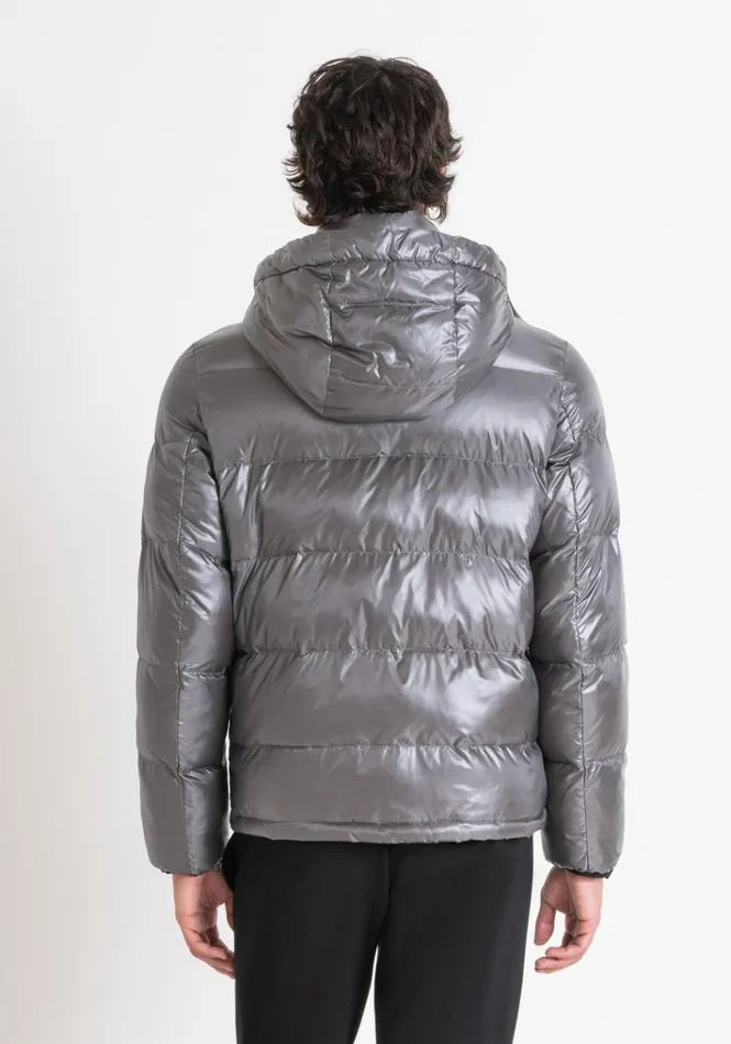 Field Jackets And Coats Men Antony Morato Regular Fit Down Jacket With Hood And Dupont Sorona Padding Anthracite