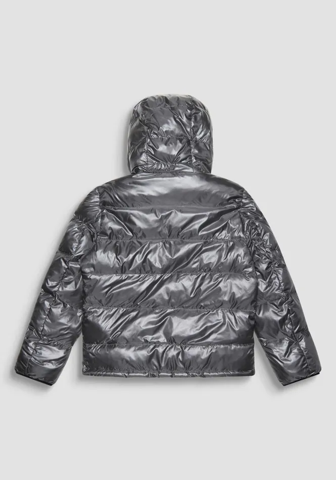 Field Jackets And Coats Men Antony Morato Regular Fit Down Jacket With Hood And Dupont Sorona Padding Anthracite