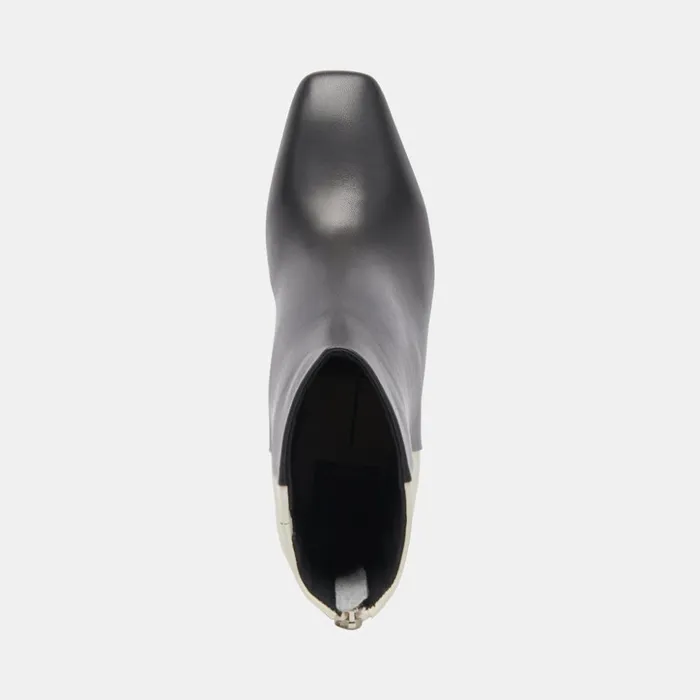 Fifi H2O Wide Booties Black White Leather Women Dolce Vita Boots and Booties