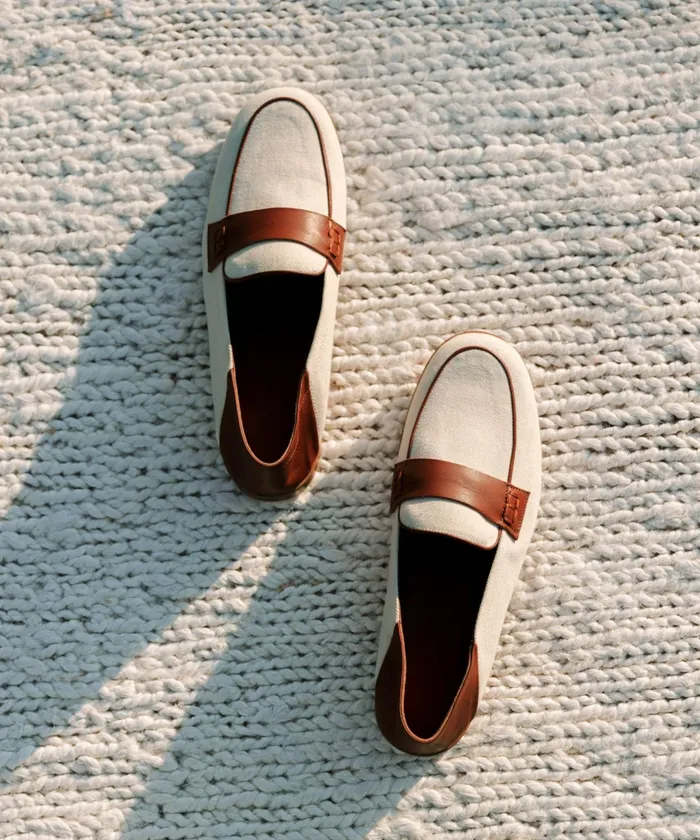 Flats and Loafers Women Jenni Kayne Canvas Loafer Ivory
