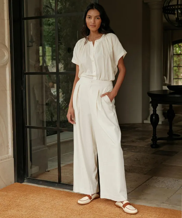 Flats and Loafers Women Jenni Kayne Canvas Loafer Ivory