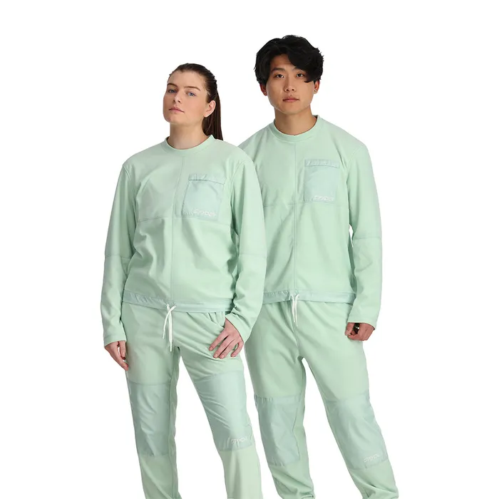 Fleece Womens Spyder Unisex Lounge Crew 8211 Wintergreen