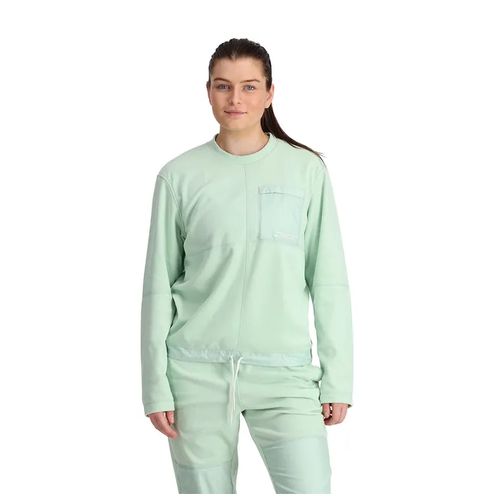 Fleece Womens Spyder Unisex Lounge Crew 8211 Wintergreen
