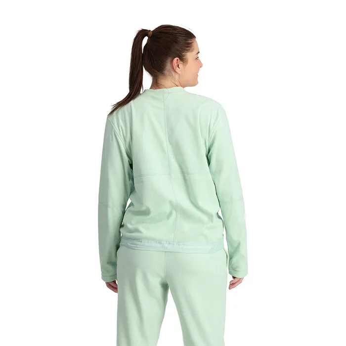 Fleece Womens Spyder Unisex Lounge Crew 8211 Wintergreen