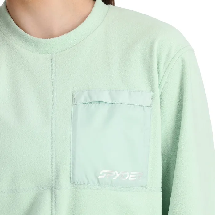 Fleece Womens Spyder Unisex Lounge Crew 8211 Wintergreen