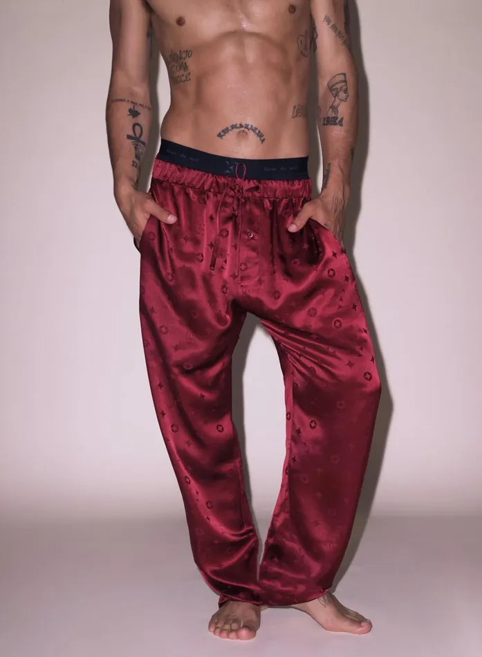 Fleur Du Mal Bottoms Women Men039s Silk Jacquard PJ Pant Barolo