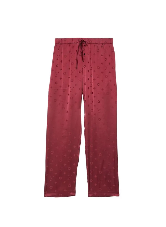 Fleur Du Mal Bottoms Women Men039s Silk Jacquard PJ Pant Barolo Fleur Du Mal Bottoms Women Men039s Silk Jacquard PJ Pant Barolo