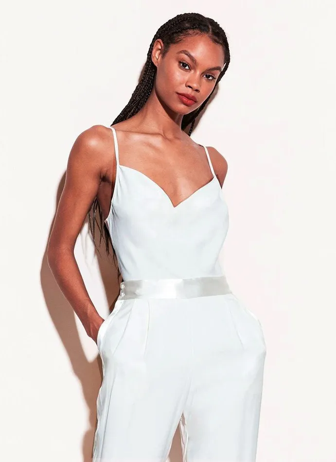 Fleur Du Mal Camis and Tanks Women Cowl Neck Spaghetti Strap Cami Ivory Fleur Du Mal Camis and Tanks Women Cowl Neck Spaghetti Strap Cami Ivory
