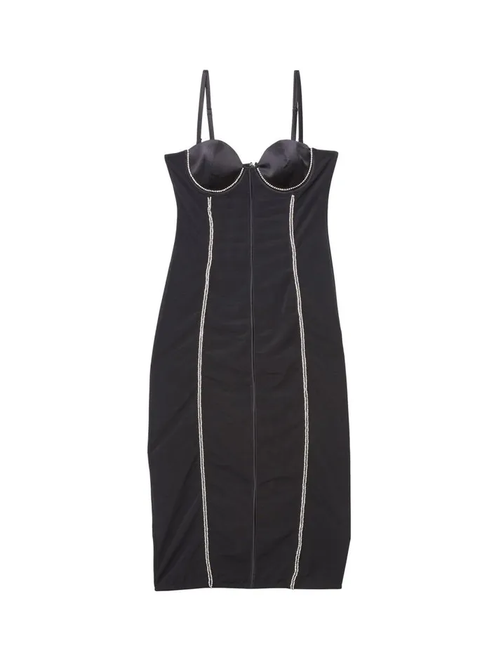 Fleur Du Mal Dresses Women Brilliant Mesh Bustier Dress Black Fleur Du Mal Dresses Women Brilliant Mesh Bustier Dress Black