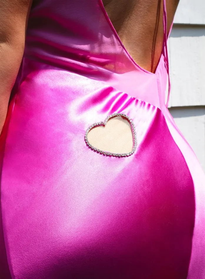 Fleur Du Mal Dresses Women Embellished Cutout Dress Some Like It Hot Pink Fleur Du Mal Dresses Women Embellished Cutout Dress Some Like It Hot Pink